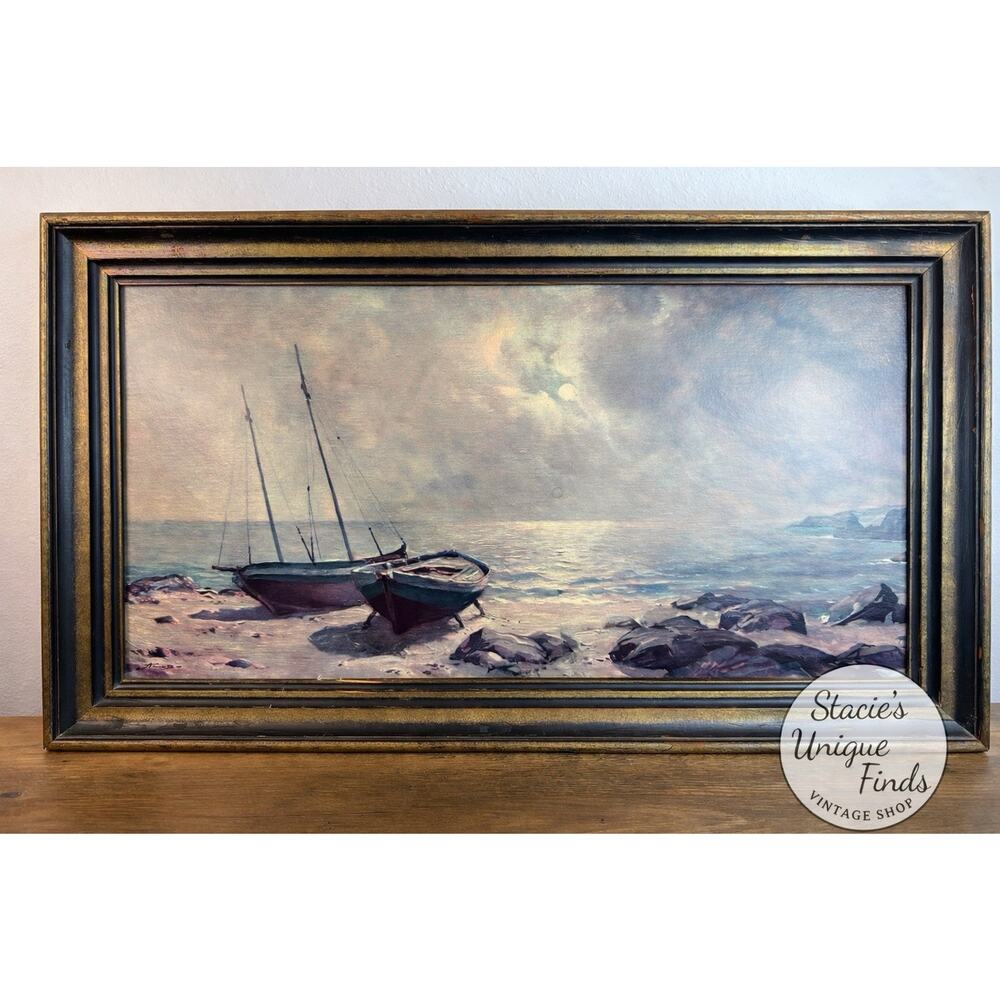 Vintage Seascape Print “Ocean Views” by Albo Framed Winde Fine Prints